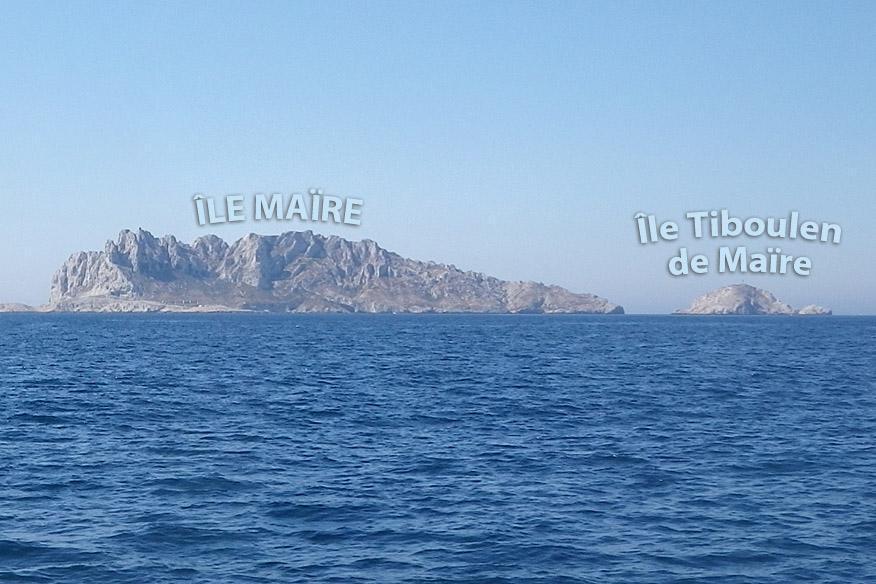 Île Tiboulen de Maïre : l'Île Maïre et son Tiboulen vus de mer