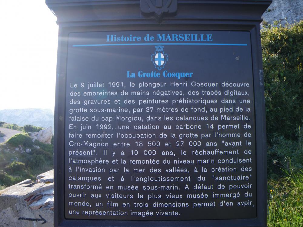 Col de Sormiou : information sur la Grotte Cosquer au Col de Sormiou